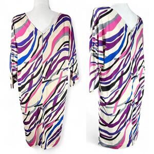 Diane von Furstenberg Clara Silk Mini Dolman Dress Mod Statement Luxury V-Neck 4